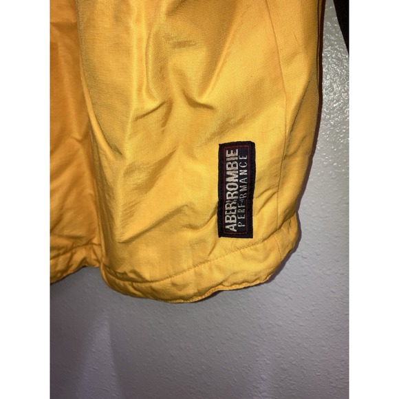 Abercrombie&Fitch Mens Yellow Fleece Lined Jacket Size Small Rare 1990s *Flaw